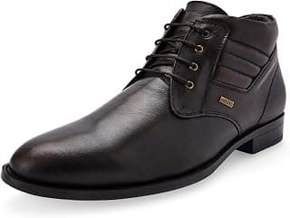 Mochi Men's Stylish Authentic Leather Lace-up Boots