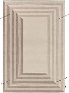 Hand Tufted Carpet NZ Wool with Silk Abstract Design Non Slip Luxury Exclusive Carpet for Living Room Bedroom (Size : 3X5 FT, 90X150 CM) Color Multi 15