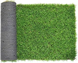 Purav Light 35mm Artificial Green Grass Carpet Mat for Balcony| Grass Mat for Floor, Home Decoration| Perfect for Indoor and Outdoor Use| Entrace Mats|Easy to Wash| Waterproof Mats| (15x23 Inch)