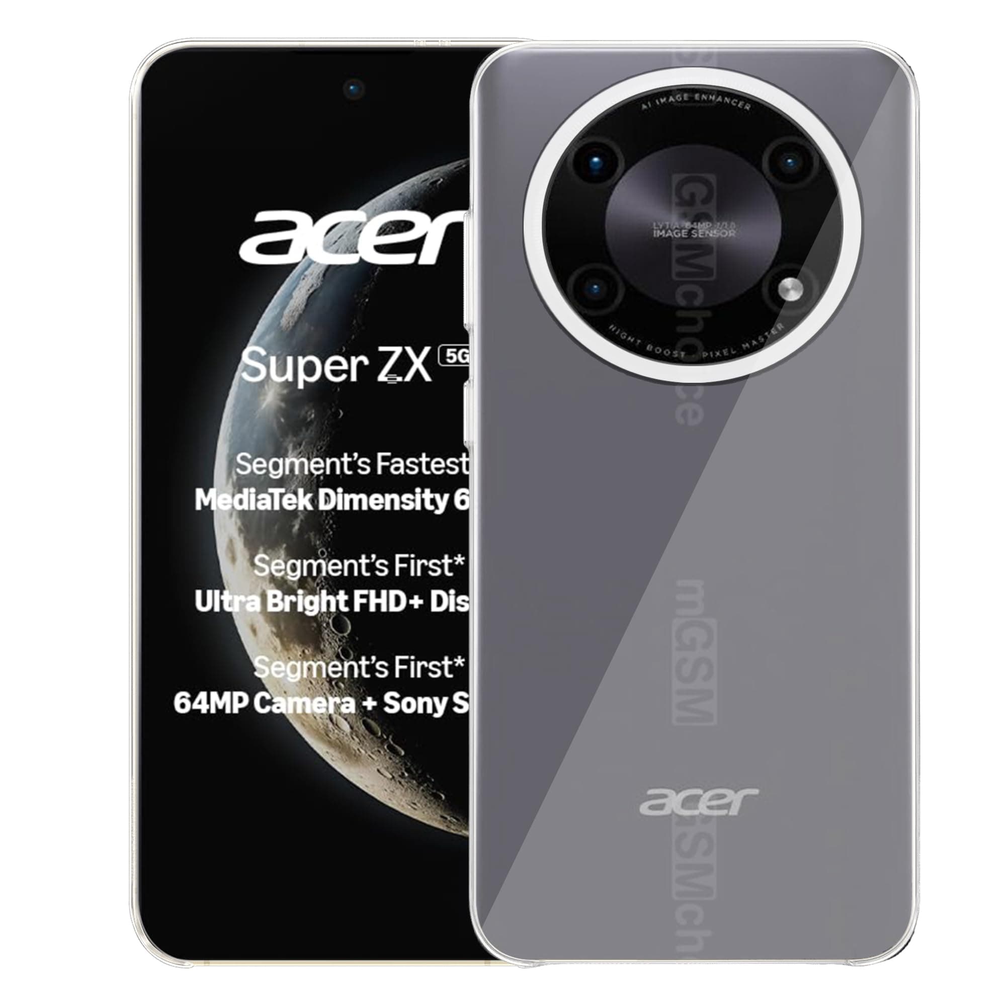 Amazon Brand - Solimo for Acer Super ZX 5G Premium Transparent Soft Silicon Crystal Clear Back Cover [Transparent]