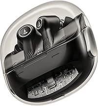 boAt Nirvana Crystl, Transparent Case,Spatial Audio, ANC(~32dB), 100Hrs Battery,4Mics ENx,App Support, Bluetooth Earbuds, TWS Ear Buds Wireless Earphones with mic (Quantum Black)