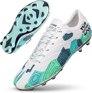 Vector X Breeze High-Performance Soccer Studs Fully Embossed Synthetic Upper|Double Colour High Strength TPU Sole Football Shoes Athletic Footwear for Boys Men Players