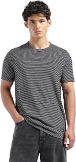 Flying Machine Men's Regular Fit T-Shirt | Striped | Tshirt for Man