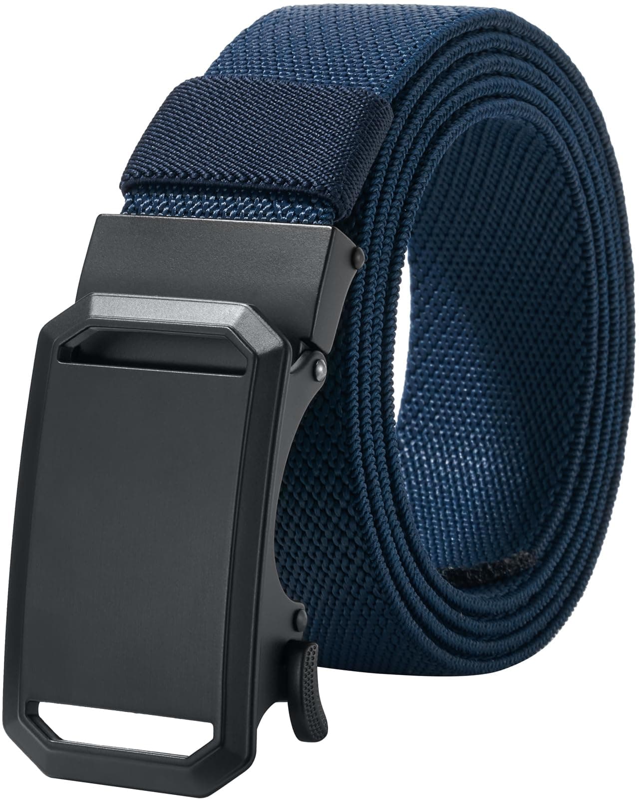 LionVII Ratchet Elastic Stretch Belts, Belt for Men with Automatic Buckle for Men, Adjustable Trim to Fit 27-49" Waist