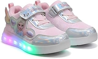 HOOH-Now comfort in Fashion HOOH Kids Girls Light Up Walking Shoes with Velcro Closure for up to 10 Years