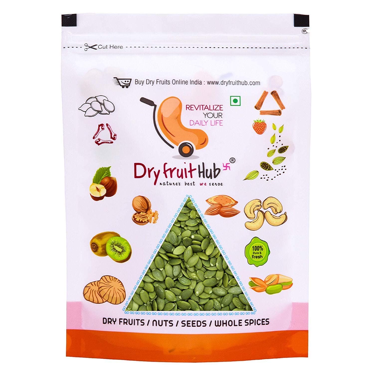 Dry Fruit Hub Pumpkin Seeds For Eating 400g,Raw Pumpkin Seeds