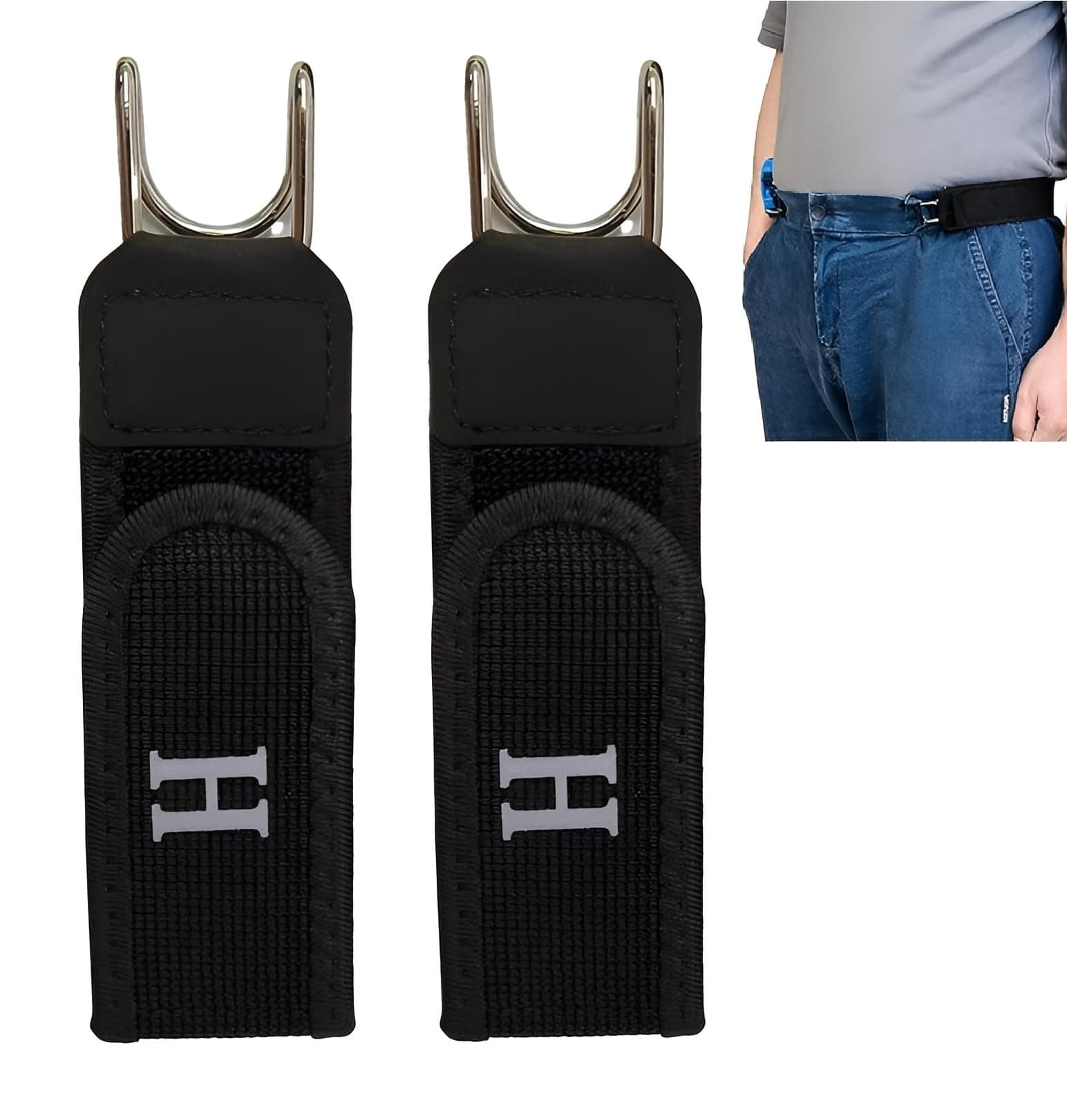 AVNISH Carpediem Buckleless Belt, Hook Tactical Metal Hook Elastic Belt Unisex Buckle-Less Invisible Waist Belts for Work & Edc, Adjustable Belt with Buckle-Free System Perfect for Men & Women Perfect