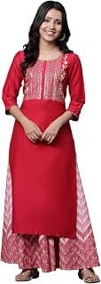 Aurelia Women's Rayon Regular Fit Solid Kurta