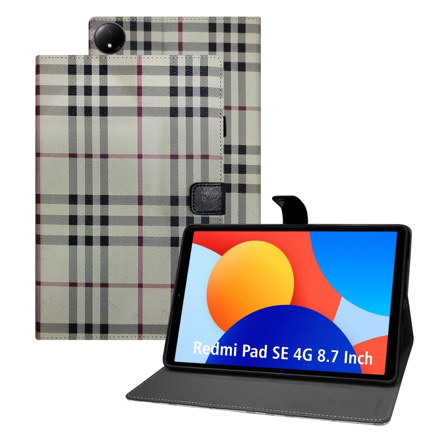 Fastway Flip Cover for REDMI Pad SE 8.7 Inch Case Executive Leather Cream