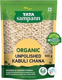 Tata Sampann Organic Unpolished Kabuli Chana, 500g