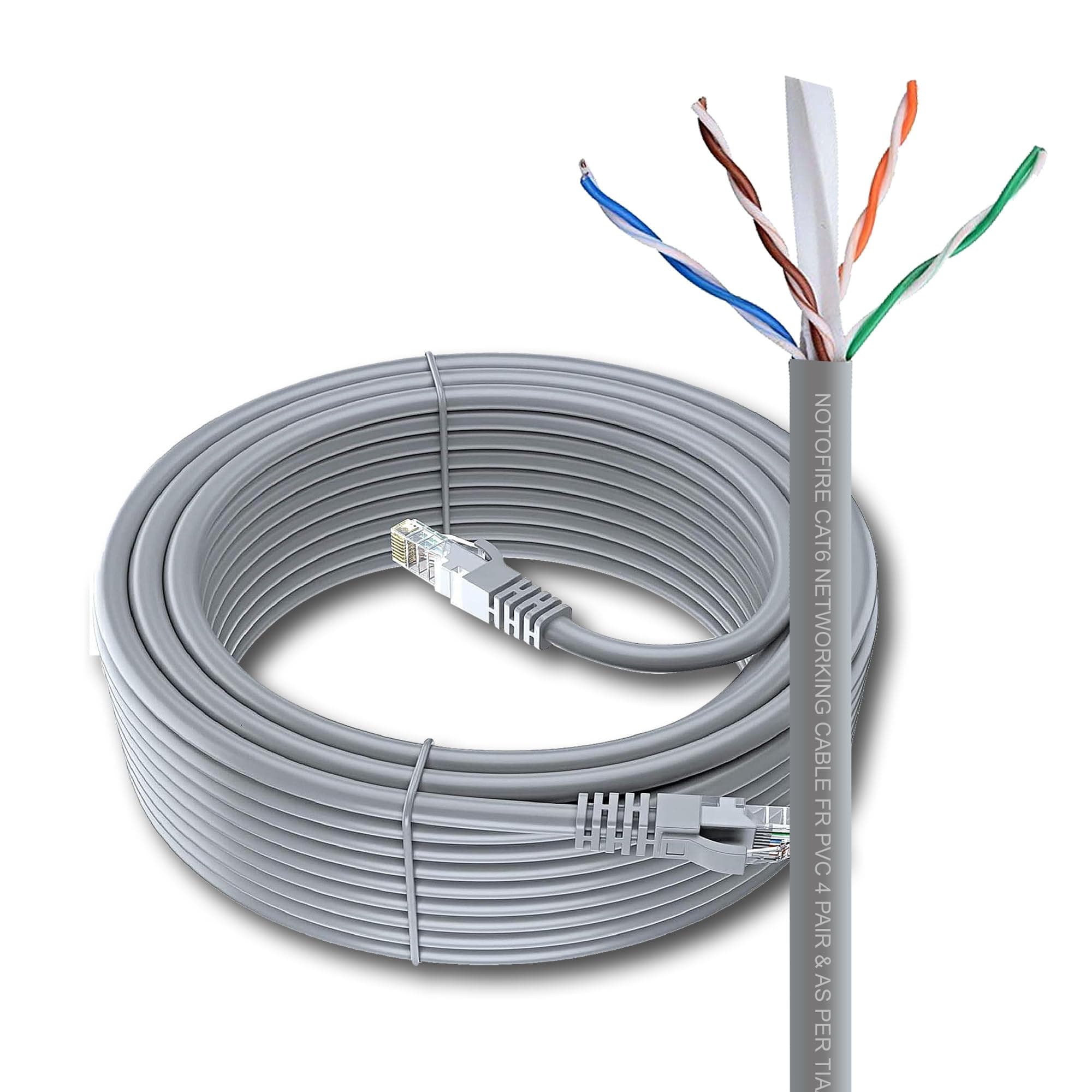 NOTOFIRE Cat6 Ethernet Cable, High Speed 550MHZ / 10 Gigabit Speed UTP LAN Cable, Network Cable Internet Cable RJ45 Cable LAN Wire, Patch Computer Cord Gigabit Category 6 Cable for Modem (1.5 Meter)