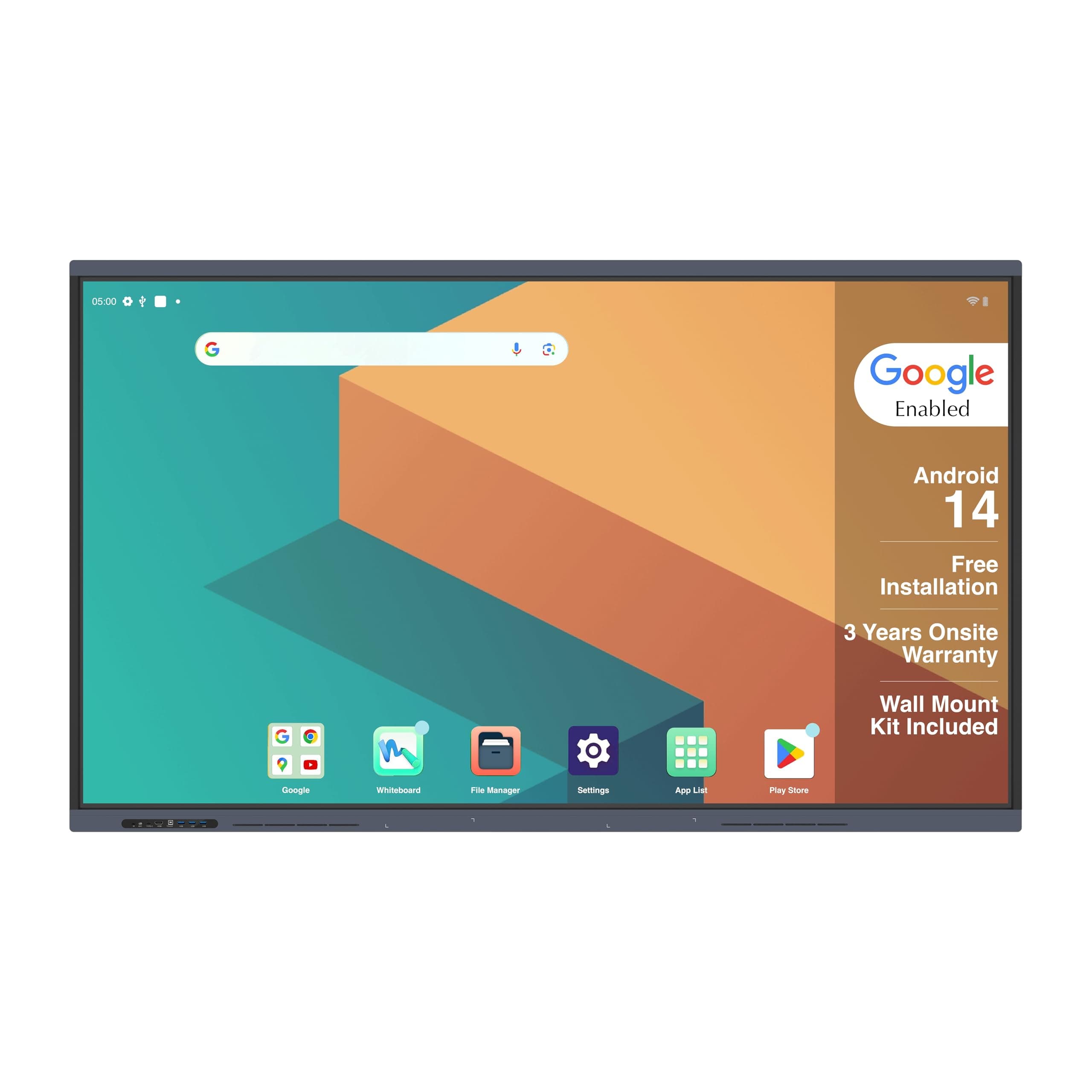 BIG VUE Pluss 65 Inch Android 14 Smart Interactive Flat Panel Digital Board - All in 1, 8 GB RAM 128 GB ROM, Ai, Multitouch Screen Display for Teaching, Classroom & Office Use