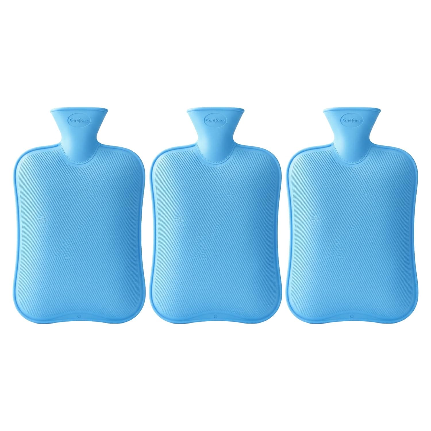 Careforce - The Force Behind Your Health Hot Water Bag for Pain Relief Heating Pad for Periods Cramps, Muscle Aches Heat Pack for Back, Neck, Shoulder and Body Relief -Blue Pack of 3