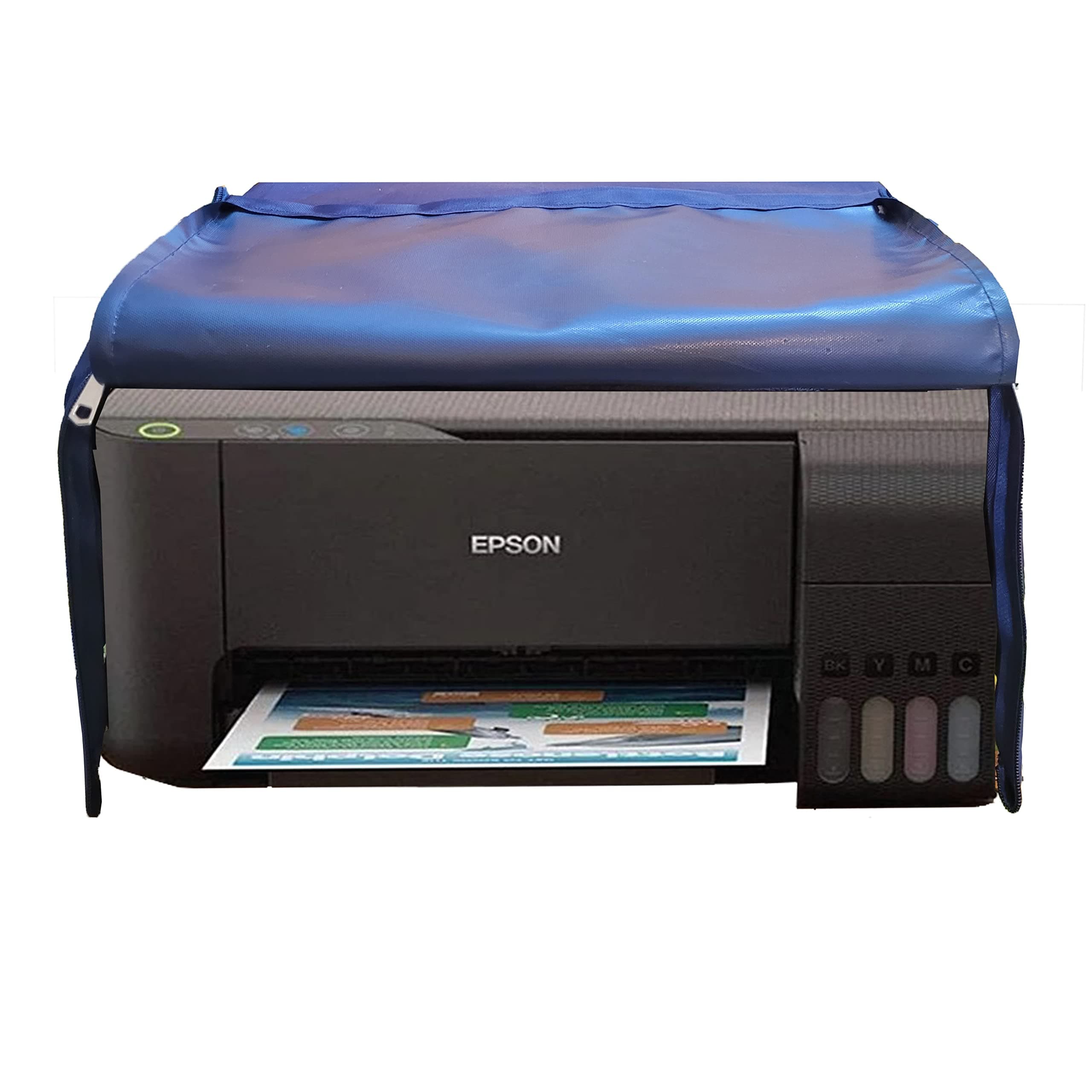 Protectio Printer Cover for Epson L3110 /L3150 /L3100 /L3115 /L1110 / L3215 / L3210 / L3250 EcoTank Multifunction InkTank Printer, Color - Blue, Dustproof, Washable (0.150)