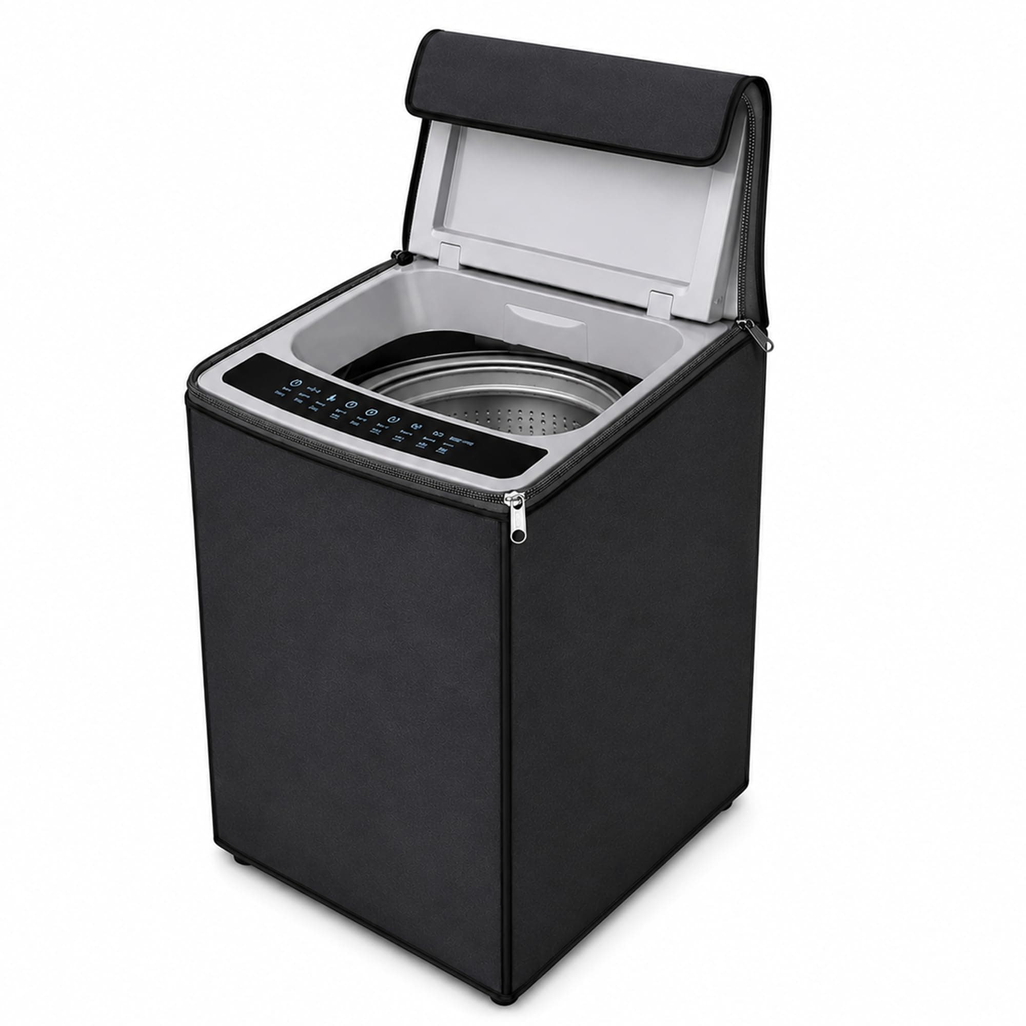 Amazon Basics Waterproof Top Load Fully Automatic Washing Machine Cover for 6 kg, 6.5 kg, 7kg & 7.5 kg (Grey) - 59 x 59 x 86 cms