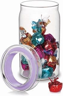 Treo By Milton Alin Jar with Glass lid, 1000 ml, Transparent |Microwave Safe | Food Storage Container | Snacks, Cookies, Dry Fruits, Spices, Pickles