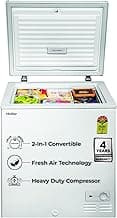 Haier HFC-175SM5, 5 Star Rating, Single Door Convertible Deep Freezer, Inside Metal Liner with Deo Fresh Technology, Compact Design & Removable Gasket (White 146L)