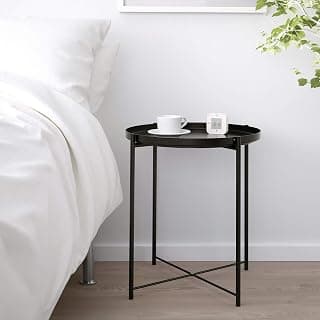 Ikea Aerglo GLADOM Stainless Steel Tray Table, 45x53 cm (17 1/2x20 5/8 Inches, Black)
