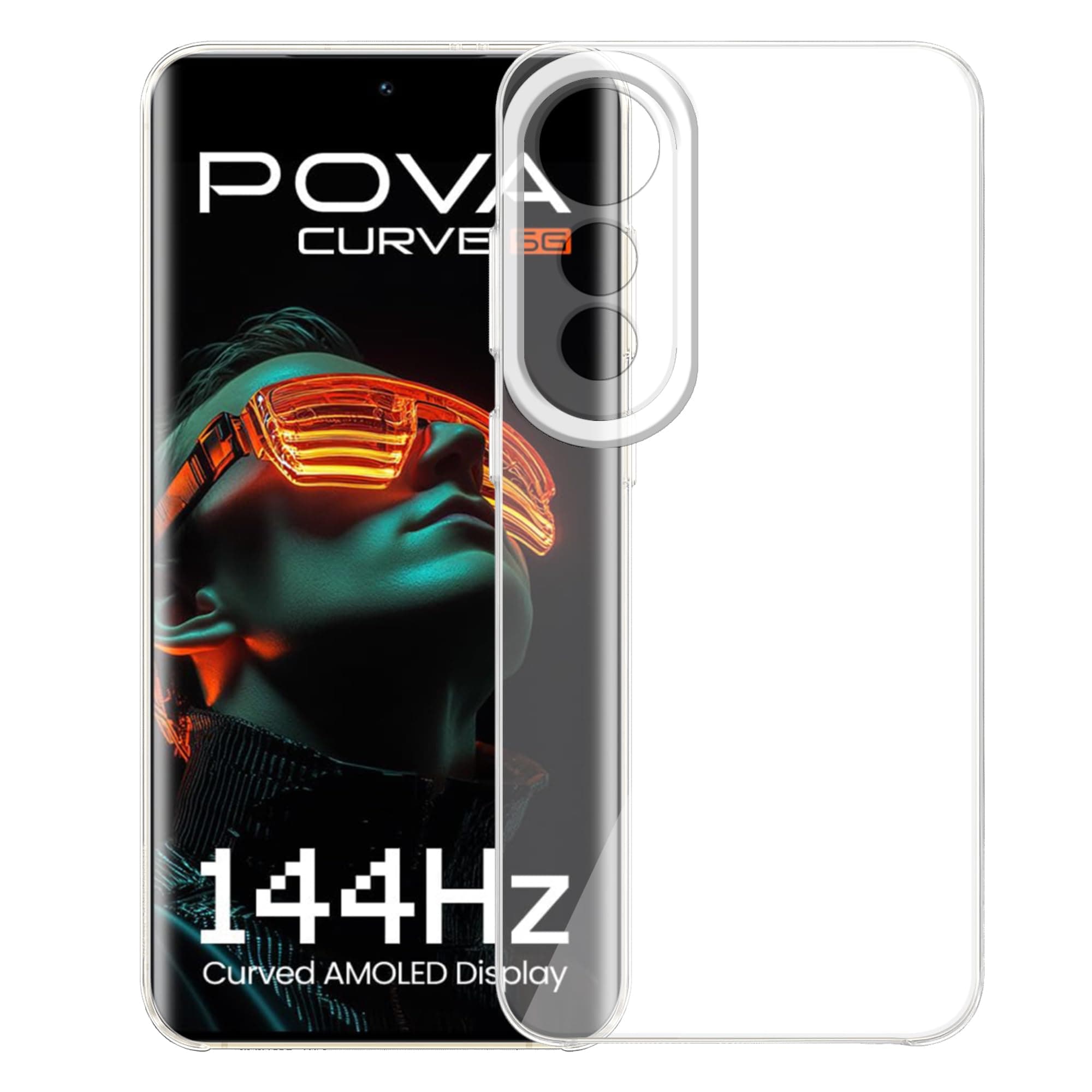 Amazon Brand - Solimo for Tecno Pova Curve 5G Premium Transparent Soft Silicon Crystal Clear Back Cover [Transparent]