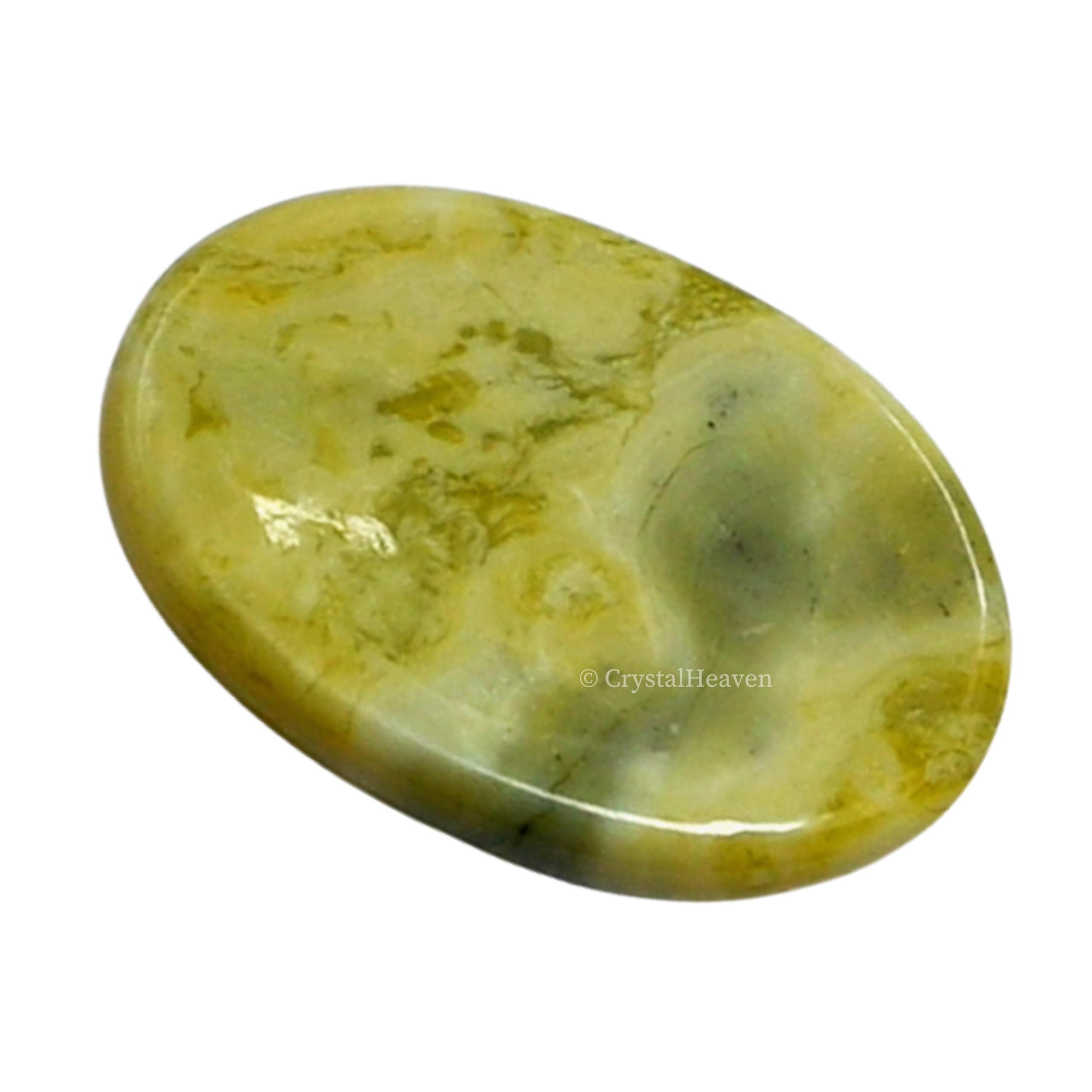 Certified Serpentine Crystal Thumb Worry Pebbles Stones for Anxiety Stress Relief Massage - AAA Grade Original Healing Gemstone Agate Rubbing Stone for Yoga Meditation Spiritual Reiki Feng Shui