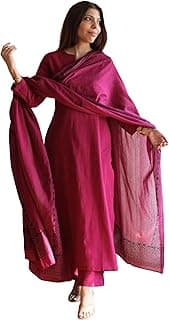 GoSriKi Women’s Poly Straight Solid Kurta with Narrow Pant & Dupatta | Elegant Ethnic Kurta Set for Women | 3 Piece Traditional Outfit | Comfortable Regular Fit | Full Length Kurta Set