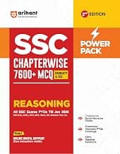 Arihant SSC Reasoning Book 2026 | Chapterwise 7600+ MCQs | PYQs Till Jan 2026 for CGL, CHSL, CPO, MTS, GD | Revision, Detailed Solutions | Power Pack 2nd Edition+ Free Digital Support | English Medium