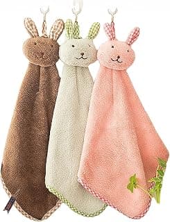 Super Soft Hanging Hand Towel for Kitchen and Bathroom | Ultra Absorbent Thick Coral Velvet Hand Towels with Hanging Loop Fast Drying Microfiber 38”x25 (Pack of 4)