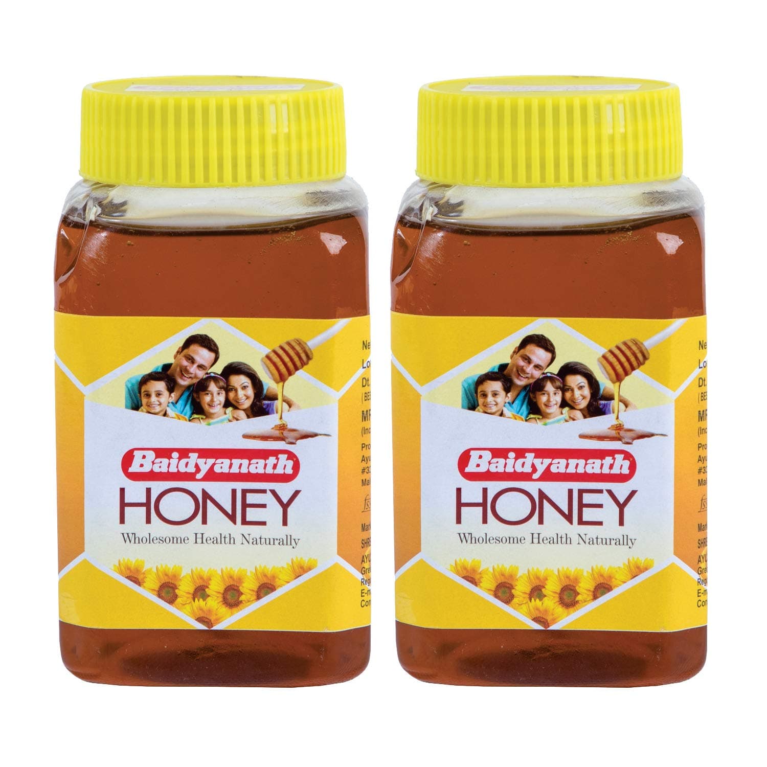 Baidyanath Asli Ayurved Pure Natural Honey | Raw, Unfiltered, Unpasteurized | 100% Organic, Immunity Booster & Natural Sweetener | Rich in Antioxidants | No Added Sugar or Preservatives (500g,Pack of 2)