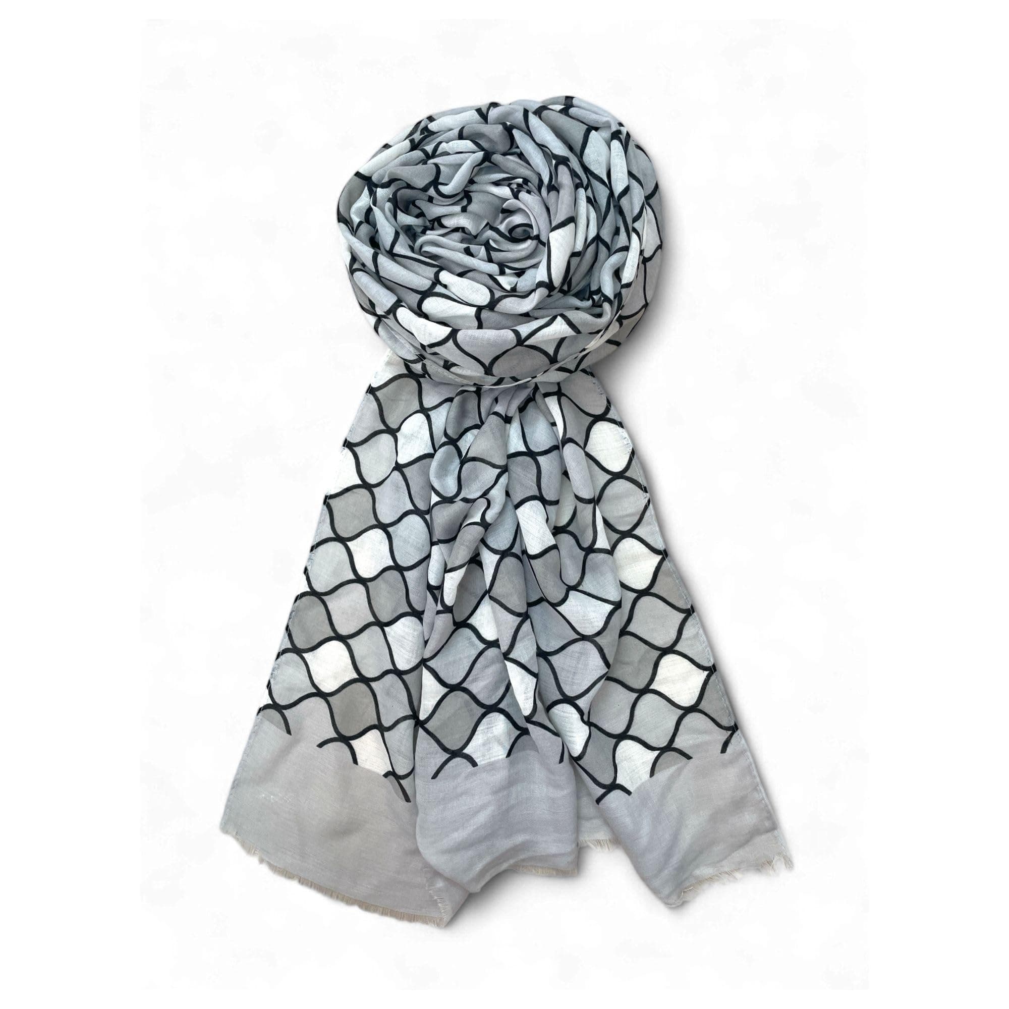 FAHABO Scarf for Women Stylish Printed Mal Mal Cotton | Hijab Scarf | Stole | Soft, Lightweight, and Latest Scarves | 72 x 32 Inches