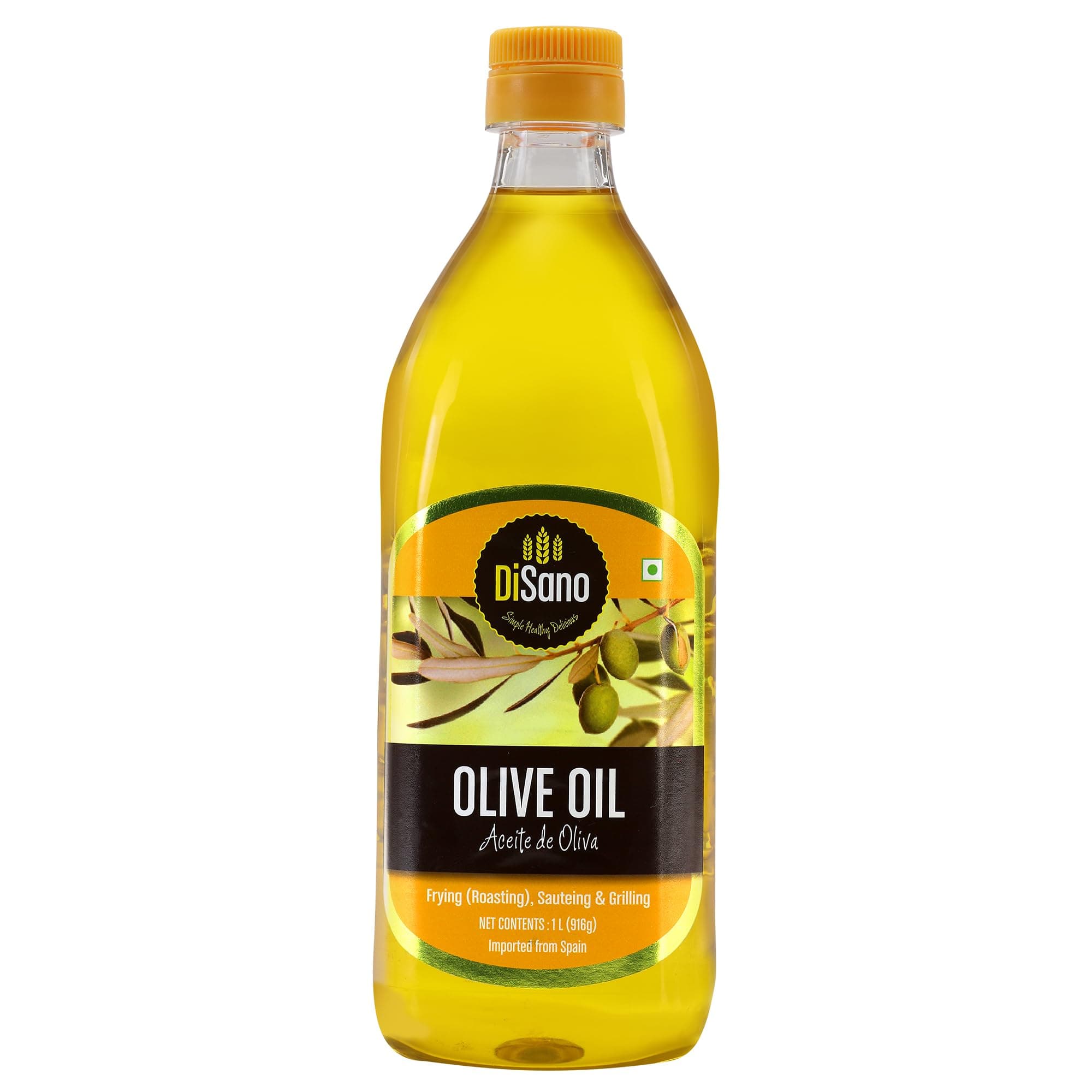DiSano Pure Olive Oil 1L, Classic Olive Oil ideal for Sauteing, Grilling and Cooking