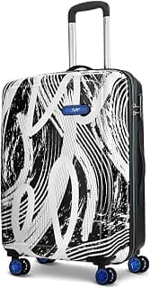 Skybags Stroke Medium Size Hard Luggage (67 cm) | Printed Luggage Trolley with 8 Wheels and in-Built Combination Lock | Unisex