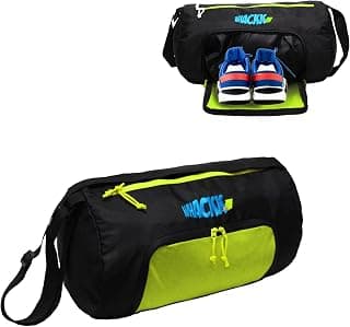 WHACKK Track F Grn 31L|Gym Bags |Fitness Bag|Sports Duffle|Multipurpose Carry Bag |Travel Duffel Bag|Adjustable Strap|Air Ventilated pocket for shoes|Unisex|Lightweight|Sports Kit|Kitbag|For Men Women