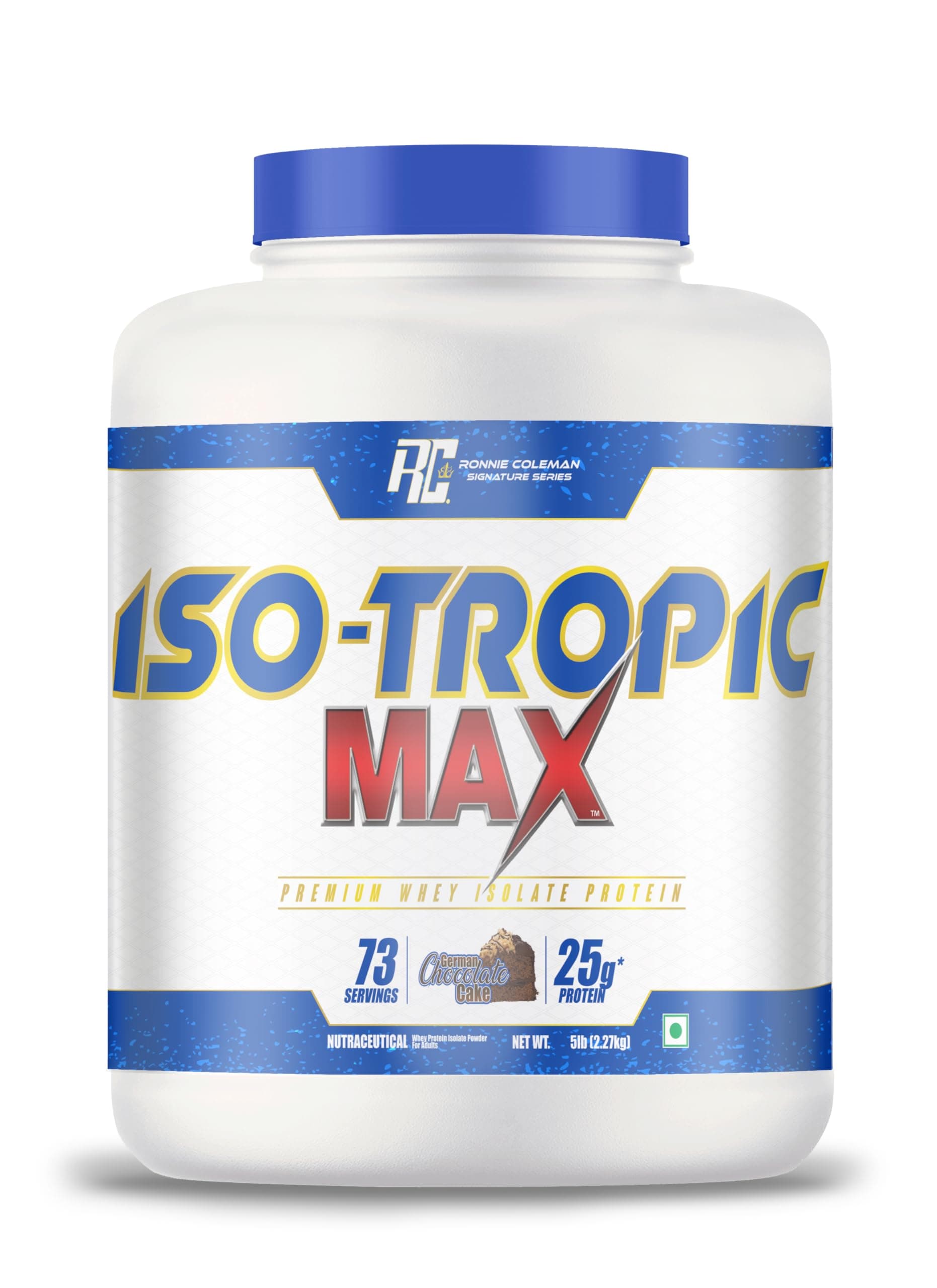 Ronnie Coleman Signature Series Iso-Tropic Max, German Chocolate Cake (73 Servings, 2.27kg / 5lbs) | Premium Whey Isolate Protein Powder | German Chocolate Cake | 73 Servings | Premium Whey Isolate Protein Powder