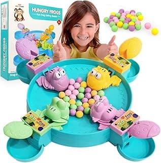 Wembley Hungry Frog Game for Kids Indoor Family Board Games Bean Eating Frog Toys for Kids Activity 2 to 4 Player Fun Interactive Crristmas Birthday Gift Girls Boys Toys - Proudly Made in India