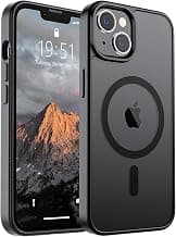 Sounce Shockproof Superior Drop Protection Cover Scratch Resistant Case Premium Armor Magsafe Designed Shield Strong Megnetic Adsorption with Polycarbonate Protection for iPhone 14/13 [Matte Black]