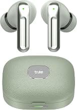 truke Mega 9 New Launch True Wireless in Ear Earbuds W/ 24-Bit Lossless Spatial Audio, 70H Battery Fast Charge Ear Buds, Leather Finish, 13mm Speakers TWS, 40ms Ultra Low Latency, 4Mics ENC