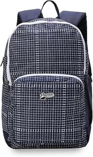 PUMA Unisex-Adult Grid AOP 2 Compartment Backpack, New Navy-White (9102501)