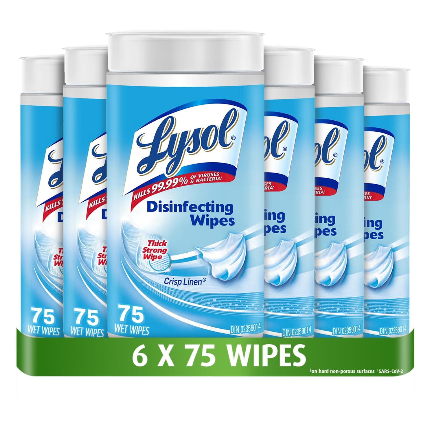 Lysol Tough Cleaning Power Disinfecting Wipes, Crisp Linen Scent 75 Count