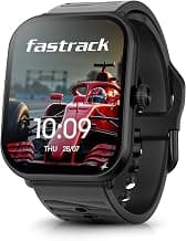 Fastrack MYND 1.93” AMOLED Display Smart Watch for Men & Women with AI Watch Faces,AI Chat,Offline Voice Commands,Curved Metallic Design,Functional Crown,BT Calling, Health Suite,100+ multisport modes