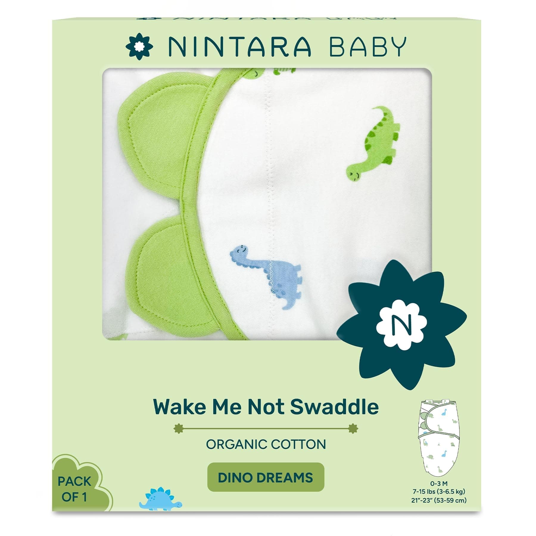 NINTARABABY Swaddle Wrap – Premium Organic Cotton, Wake Me Not Swaddle with Baby-Safe Velcro, Ultra-Soft & Snug Newborn Sleep Sack, Breathable Swaddling Blanket, Gift for Infant 0-3 Months