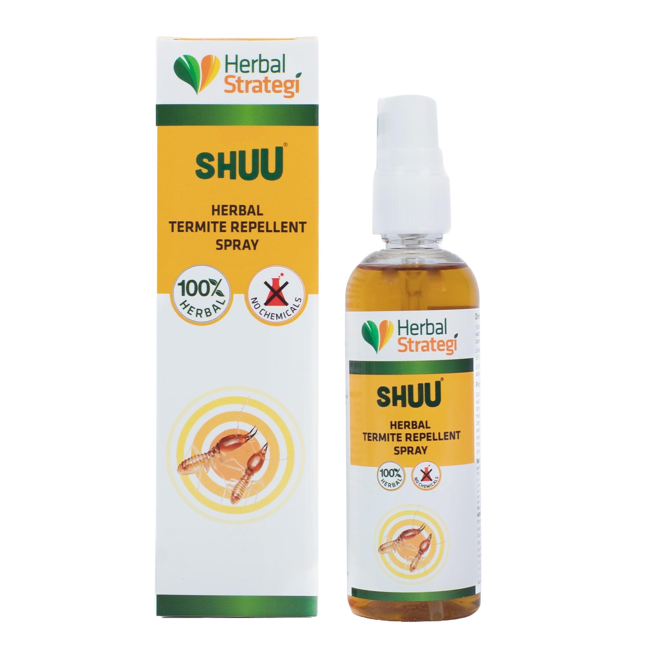 STRATEGI Herbal Strategi Just Out Termite Repellent Spray - 100ml | Termite Spray for Home | Baby-Safe, Skin-Safe, Pet-Friendly | Herbal | Eco-friendly, Non-toxic