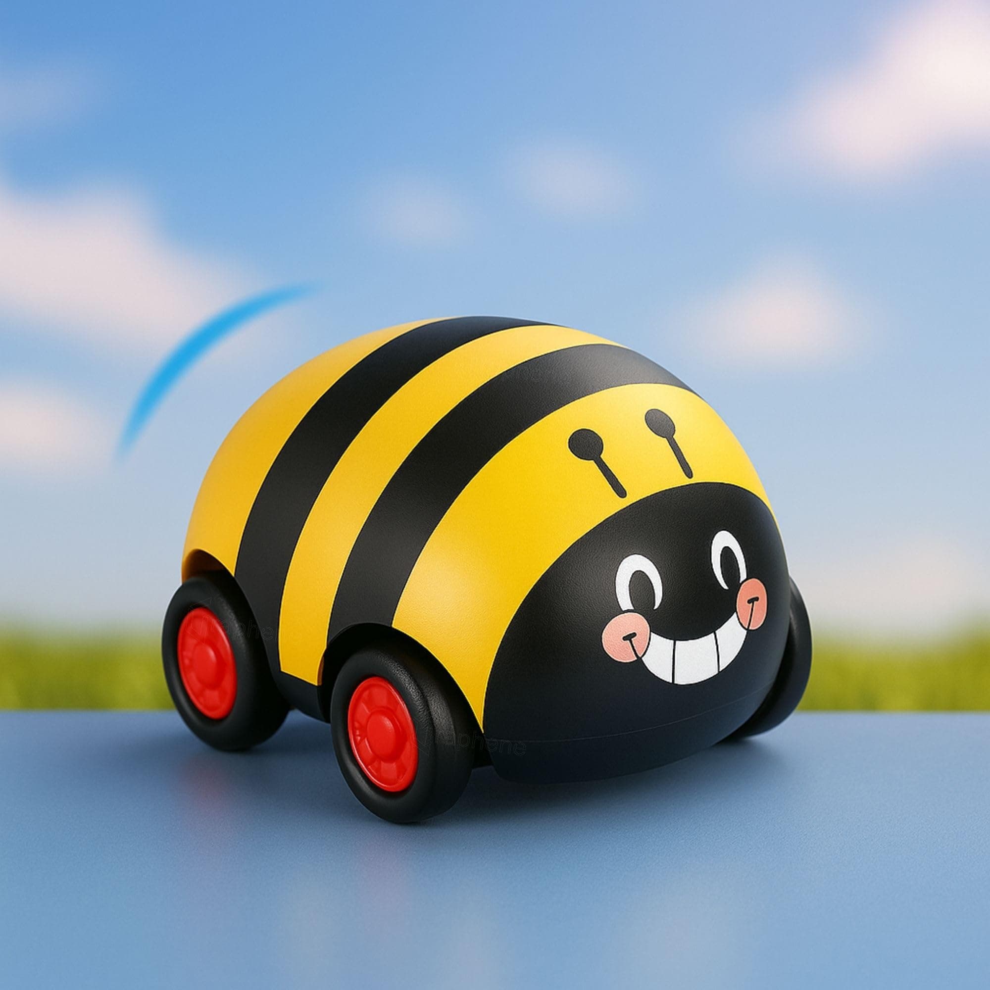 GRAPHENE Pull Back Friction Bees Car Unbreakable Beetle Toy Cartoon Mini Bugs Friction Powered Push and Go Insect Vehicle Kids Girls Boys 6Month +2 Year Baby Kids Multicolour Pack of 1 Random Design