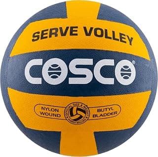 Cosco Rubber Serve Volleyball Multicolour Size 4 (15031)