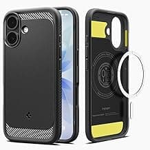 Spigen Rugged Armor MagFit Back Cover Case for iPhone 17, MagSafe Compatible, Resilient Shock Absorption - TPU | Matte Black