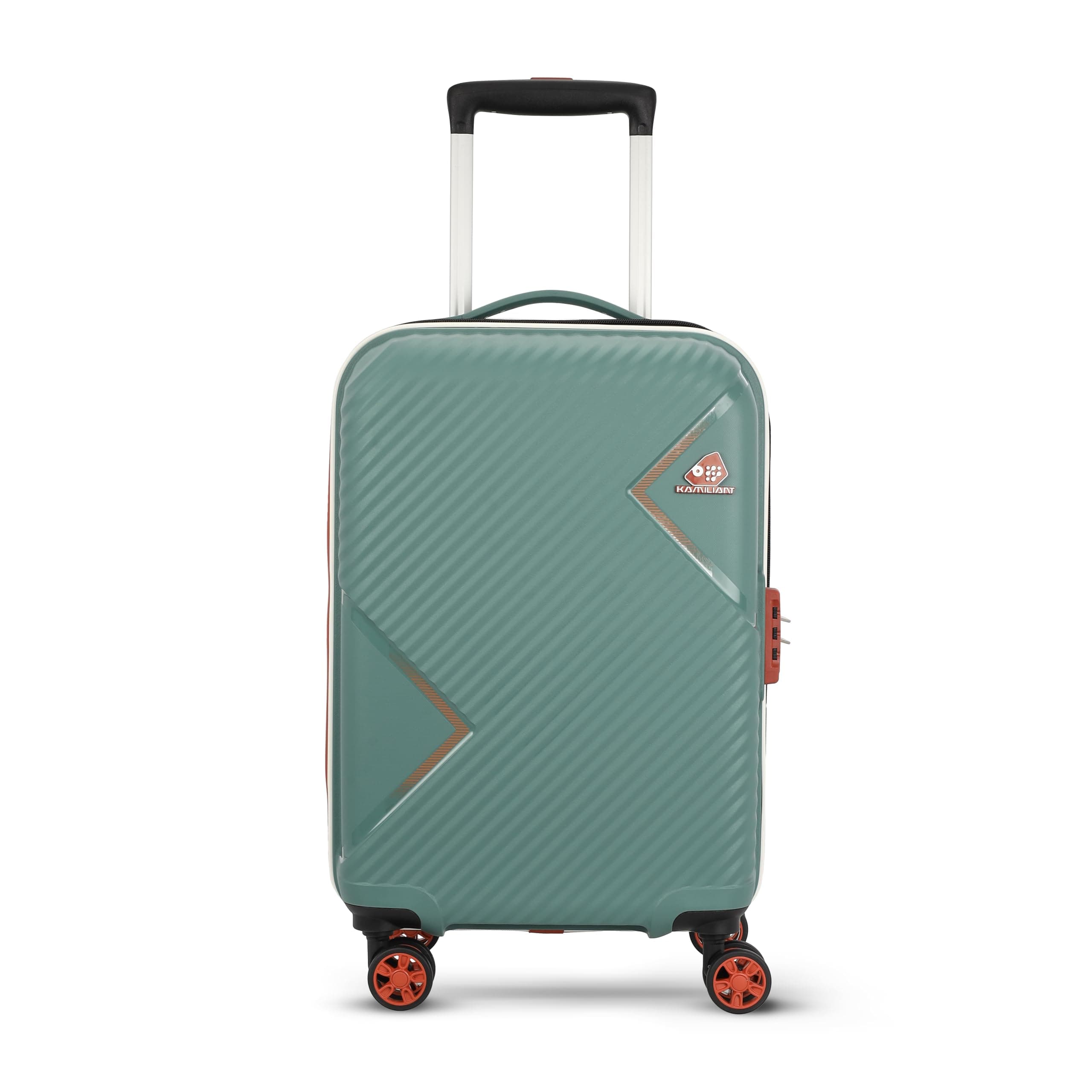 Kamiliant Polypropylene KAM Double 8 Spinner Wheels Hard Shell Suitcase Zakk Secure CRP DW SP55SGY,Grey,Small