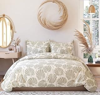 THE HOME STYLE Supersoft Cotton King Size Printed Flat Double Bedsheet wih 2 Pillow Cover II 400 TC, 90"x100" Inch (King, Adam Cream)