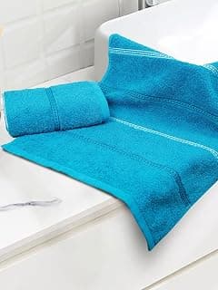 MYTRIDENT Urban Comfort Hand Towels, 450 GSM, 100% Cotton, 2PC Hand Towel, Tiffany Teal