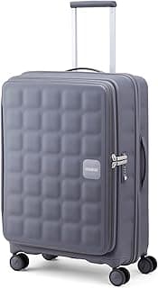 American Tourister Bitbloc | Check-in Trolley Bag (68.5 cm) | 69 Ltrs | 360° 8 Wheel Spinner | Hard Case | Recessed TSA Lock | 3 Years Global Warranty | Grey