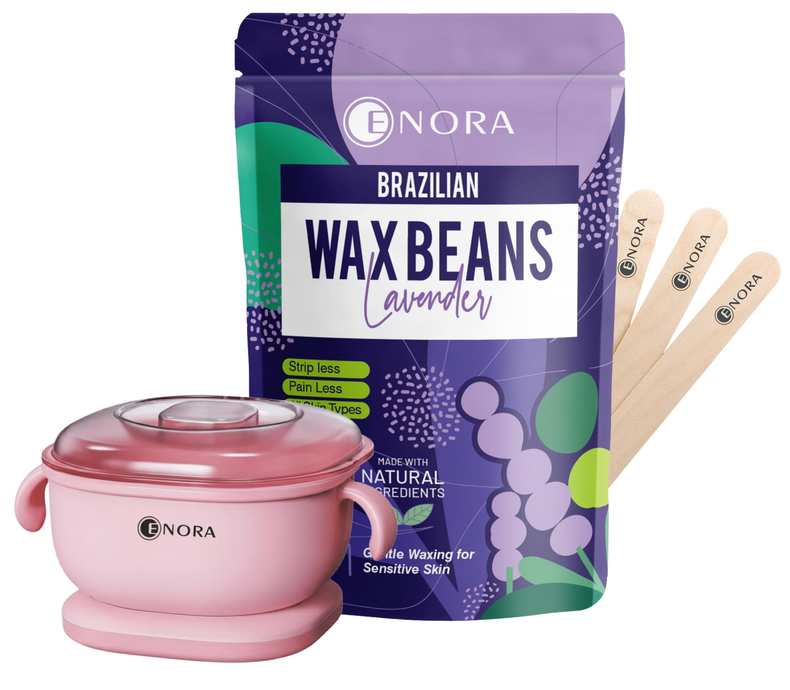 Sillicone Wax Heater Combo (100 Gram, Wax Heater + Lavender)