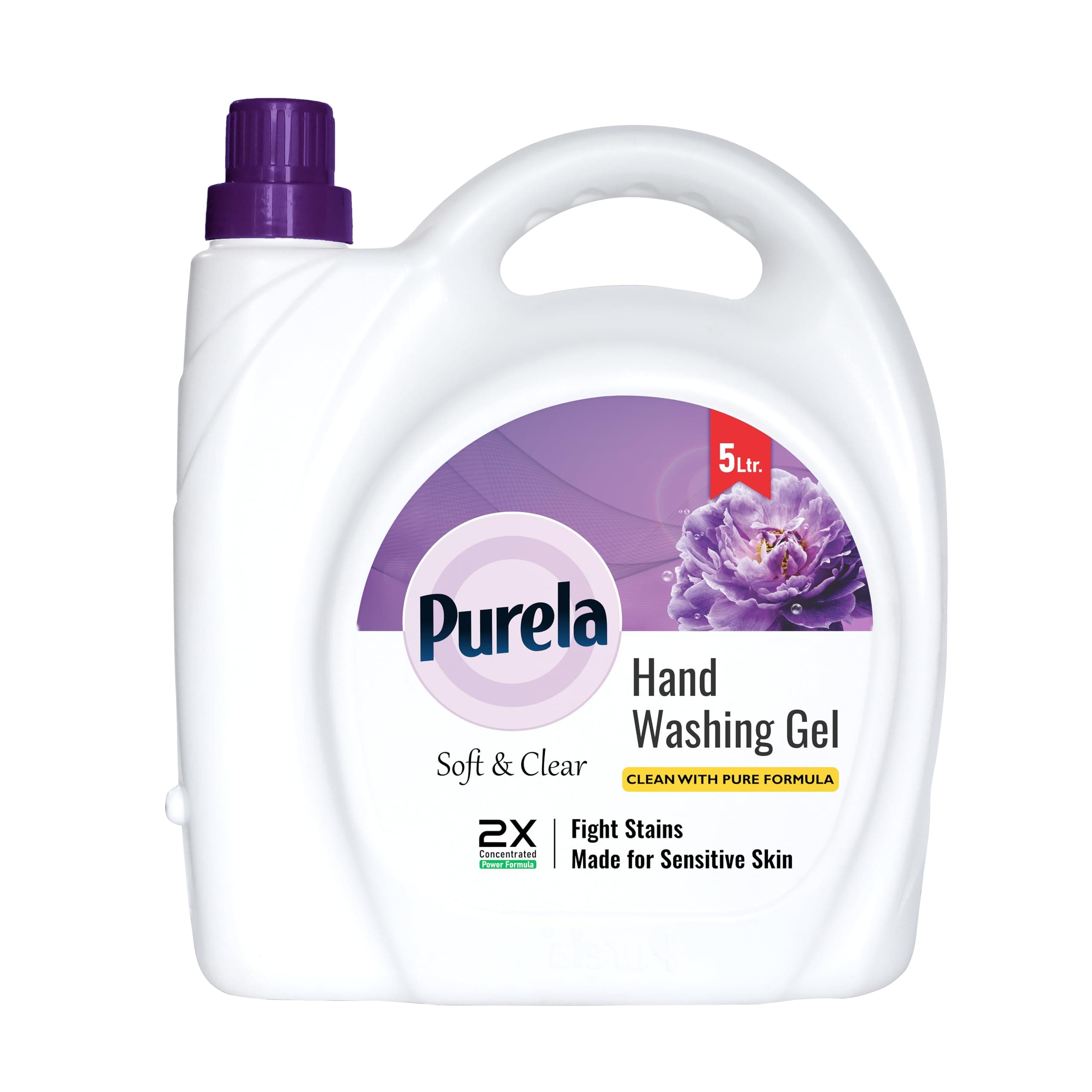 Purela Lavender Handwash 5L Refill | Long-Lasting Freshness & Gentle Cleansing | Value Pack for Home, Office, School & Commercial Use | Hard Water Compatible
